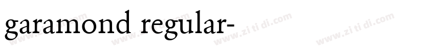 garamond regular字体转换